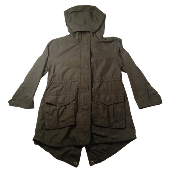 GAPKids Lightweight Hooded Green Cargo Utility Jacket US XS 4-5 - Picture 1 of 6